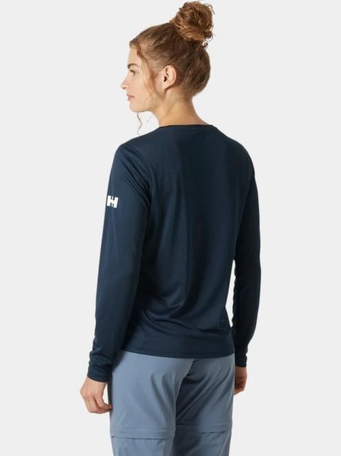 tricou cu maneci lungi pt. femei Helly Hansen W Hh Tech Crew Ls 2.0 albastru inchis 3