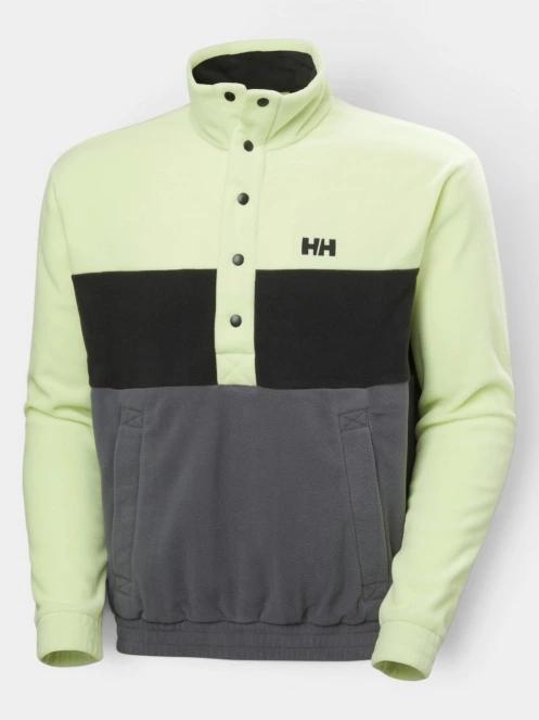 pulover polar pt. barbati Helly Hansen Daybreaker Hugg Snap Fleece verde deschis 2