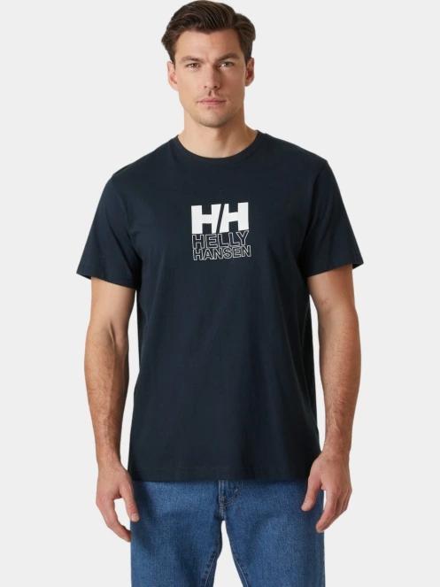 tricou cu maneci scurte pt. barbati Helly Hansen Core Graphic T albastru inchis 2