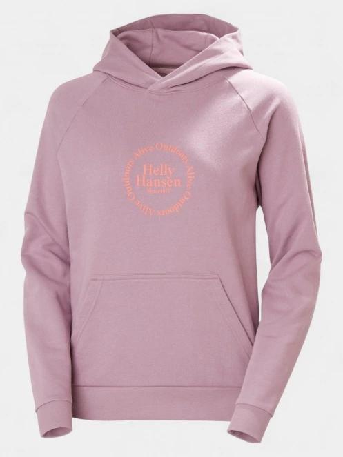 pulover cu gluga pt. femei Helly Hansen W Core Graphic Hoodie violet 5