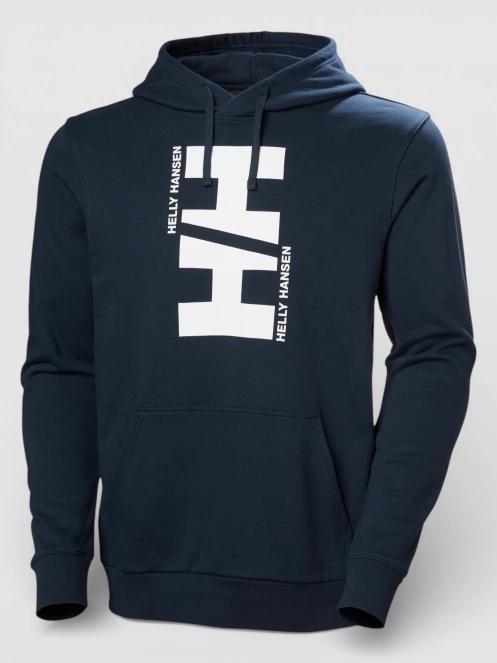 pulover cu gluga pt. barbati Helly Hansen Core Graphic Hoodie albastru inchis 6
