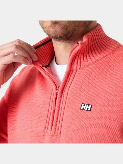 pulover tricotat pt. barbati Helly Hansen Smoegen 1/2 Zip Sweater rosu 5