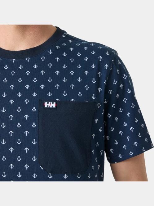 tricou cu maneci scurte pt. barbati Helly Hansen Hudson T-Shirt albastru inchis 4