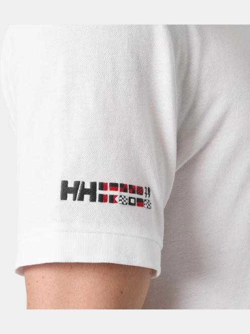 tricou cu guler pt. barbati Helly Hansen Messina Graphic Fitted Polo alb 5