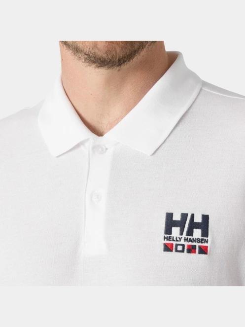 tricou cu guler pt. barbati Helly Hansen Messina Graphic Fitted Polo alb 6