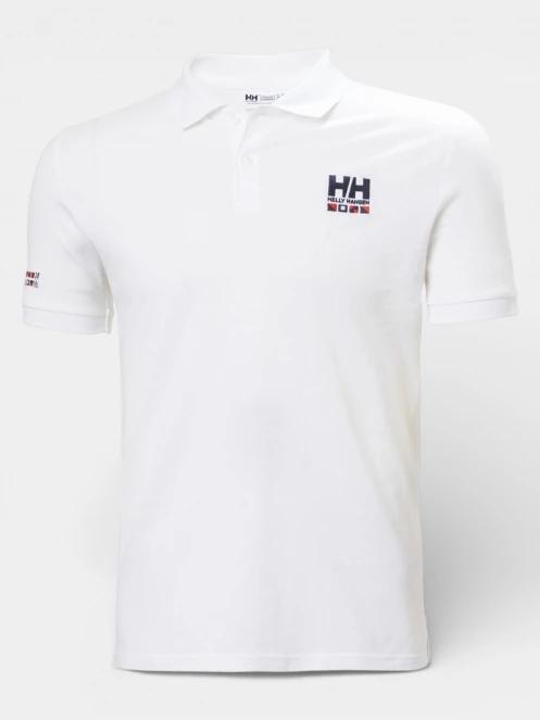 tricou cu guler pt. barbati Helly Hansen Messina Graphic Fitted Polo alb 7