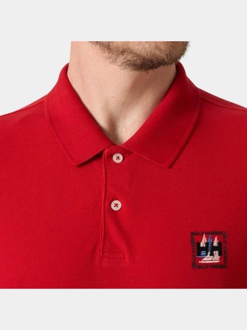 tricou cu guler pt. barbati Helly Hansen Messina Graphic Fitted Polo rosu 5