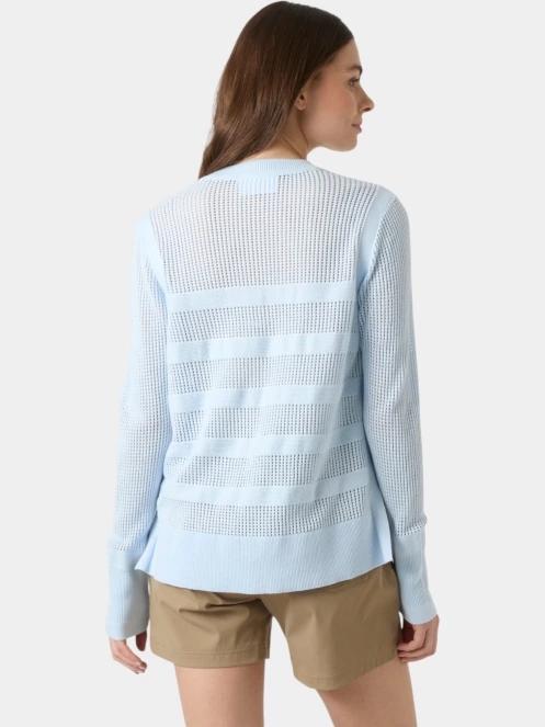 pulover tricotat pt. femei Helly Hansen W Portofino Knit Sweater albastru deschis 3