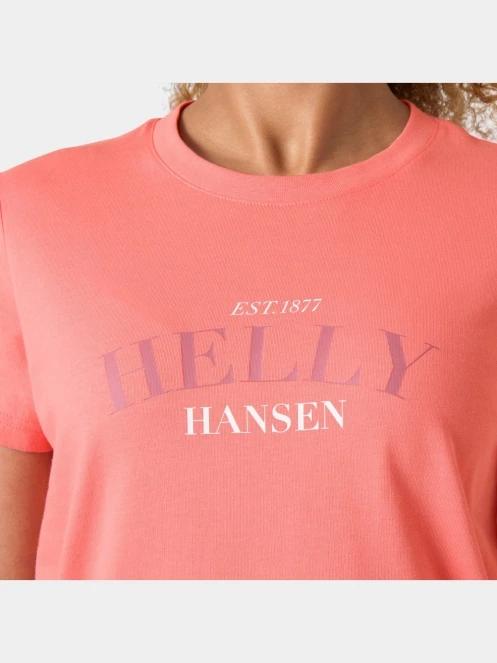 tricou cu maneci scurte pt. femei Helly Hansen W Core Graphic T-Shirt 2.0 roz 4