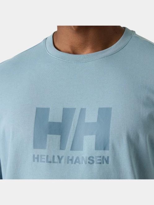 tricou cu maneci scurte pt. barbati Helly Hansen Hh Logo T-Shirt 3.0 albastru deschis 4