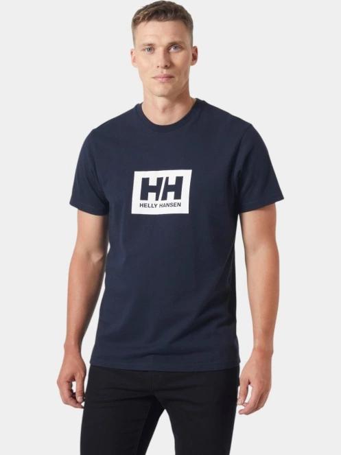 tricou cu maneci scurte pt. barbati Helly Hansen Hh Box T 2.0 albastru inchis 2