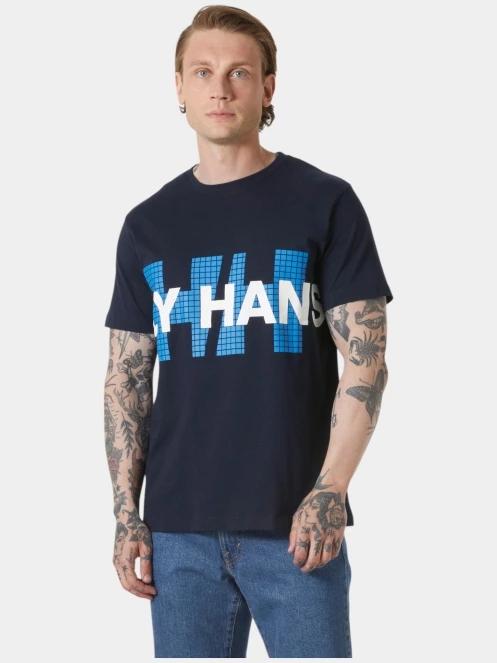 tricou cu maneci scurte pt. barbati Helly Hansen Core Graphic T 2.0 albastru inchis 2