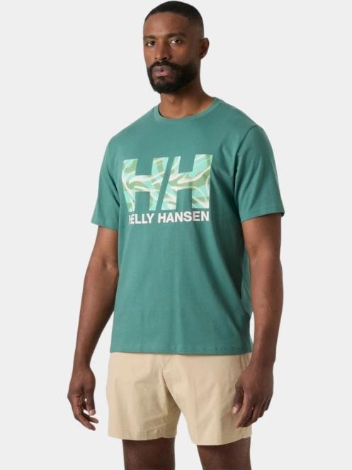 tricou cu maneci scurte pt. barbati Helly Hansen Core Graphic T 2.0 verde 2