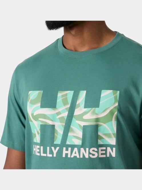 tricou cu maneci scurte pt. barbati Helly Hansen Core Graphic T 2.0 verde 4