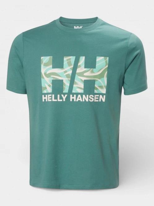 tricou cu maneci scurte pt. barbati Helly Hansen Core Graphic T 2.0 verde 5