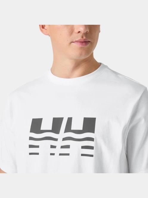 tricou cu maneci scurte pt. barbati Helly Hansen Core Graphic T 2.0 alb 4