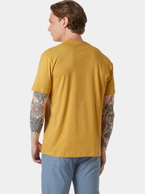 tricou cu maneci scurte pt. barbati Helly Hansen Massif Graphic T-Shirt galben 3