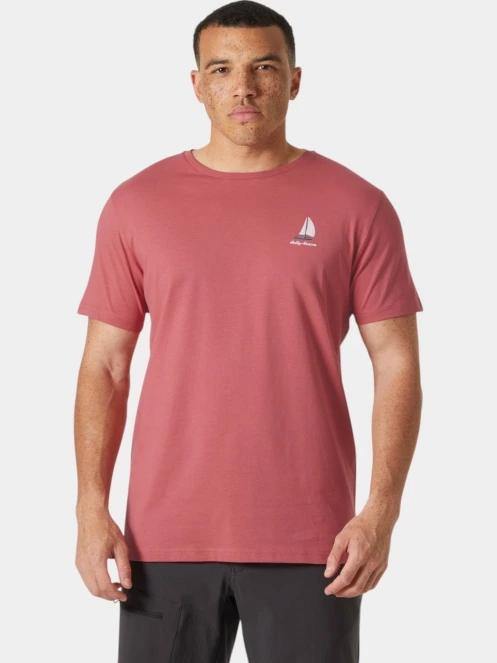 tricou cu maneci scurte pt. barbati Helly Hansen Shoreline T-Shirt 3.0 rosu 2