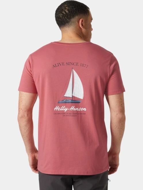 tricou cu maneci scurte pt. barbati Helly Hansen Shoreline T-Shirt 3.0 rosu 3