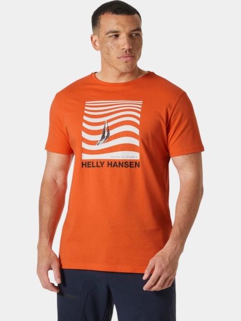 tricou cu maneci scurte pt. barbati Helly Hansen Shoreline T-Shirt 3.0 portocaliu 2