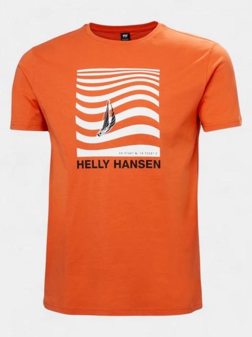 tricou cu maneci scurte pt. barbati Helly Hansen Shoreline T-Shirt 3.0 portocaliu 5