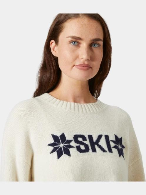 pulover pt. femei Helly Hansen W Bliss Ski Knit Sweater alb 4