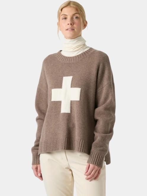 pulover tricotat pt. femei Helly Hansen W Bliss Ski Knit Sweater maro 2