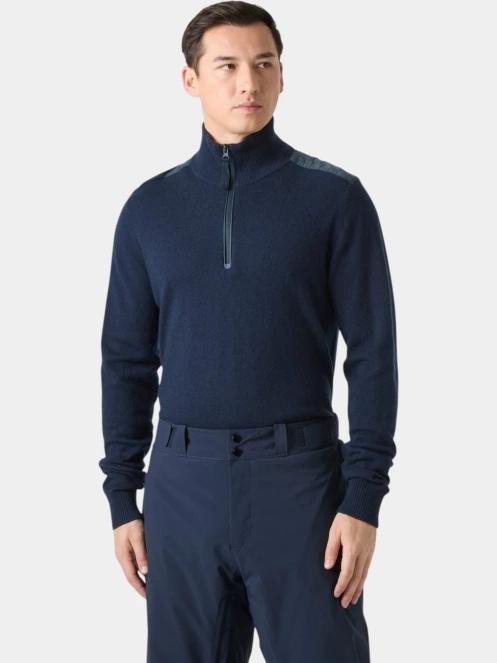 pulover tricotat pt. barbati Helly Hansen Afton Knitted 1/2 Zip albastru inchis 2