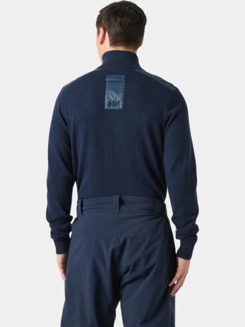 pulover tricotat pt. barbati Helly Hansen Afton Knitted 1/2 Zip albastru inchis 3
