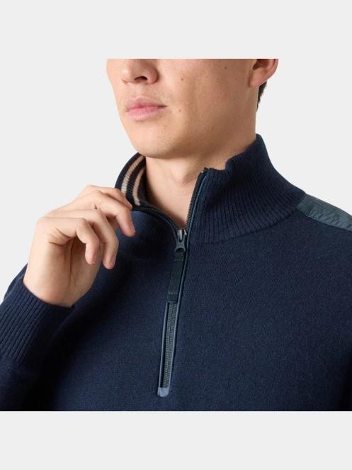 pulover tricotat pt. barbati Helly Hansen Afton Knitted 1/2 Zip albastru inchis 4