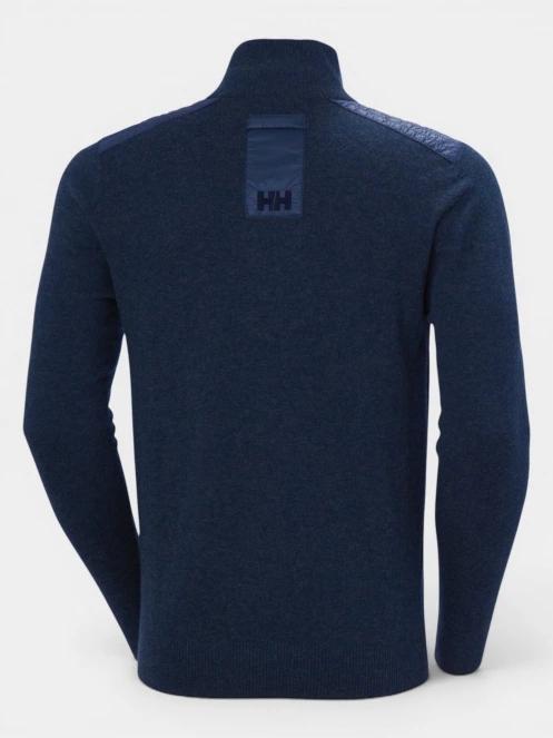 pulover tricotat pt. barbati Helly Hansen Afton Knitted 1/2 Zip albastru inchis 7