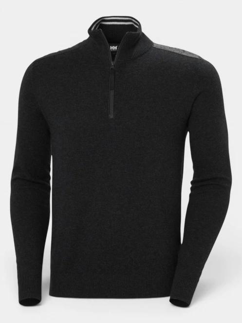 pulover tricotat pt. barbati Helly Hansen Afton Knitted 1/2 Zip negru 7