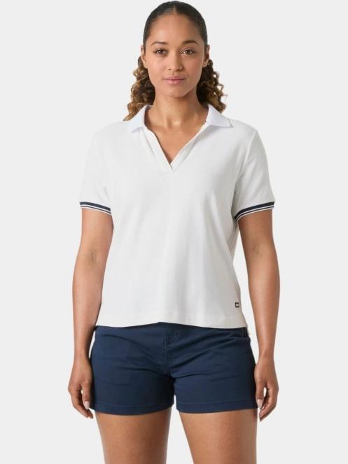 tricou cu guler pt. femei Helly Hansen W Portofino Polo alb 2