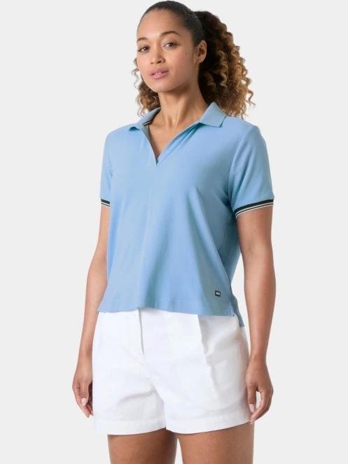 tricou cu guler pt. femei Helly Hansen W Portofino Polo albastru deschis 2