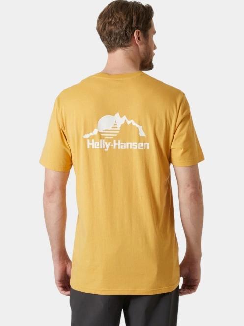 tricou cu maneci scurte pt. barbati Helly Hansen Nord Graphic T-Shirt galben 3