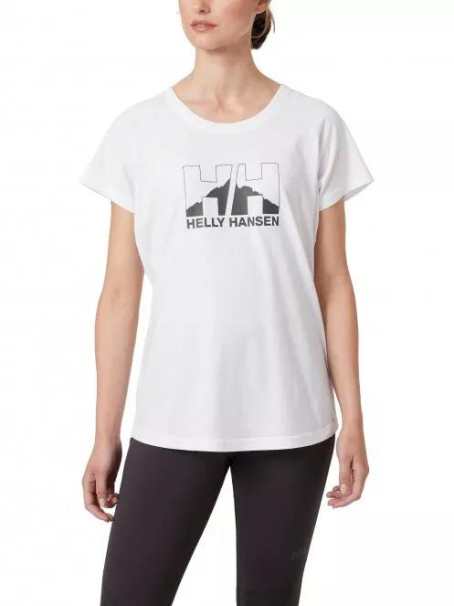 tricou cu maneci scurte pt. femei Helly Hansen W Nord Graphic Drop T-Shirt alb 2