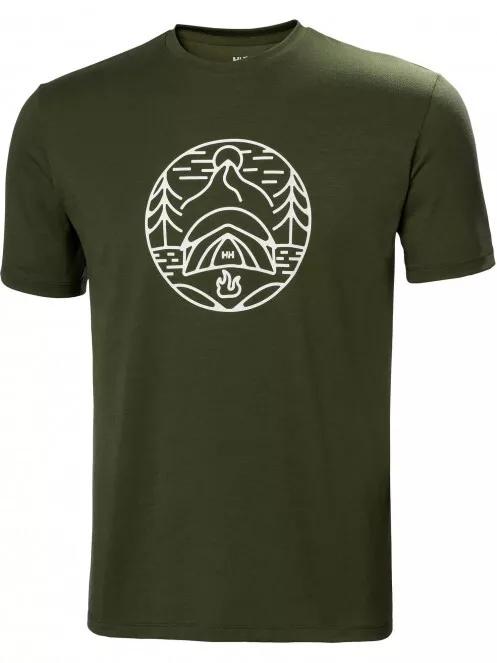 tricou cu maneci scurte pt. barbati Helly Hansen Skog Recycled Graphic T-Shirt verde 4