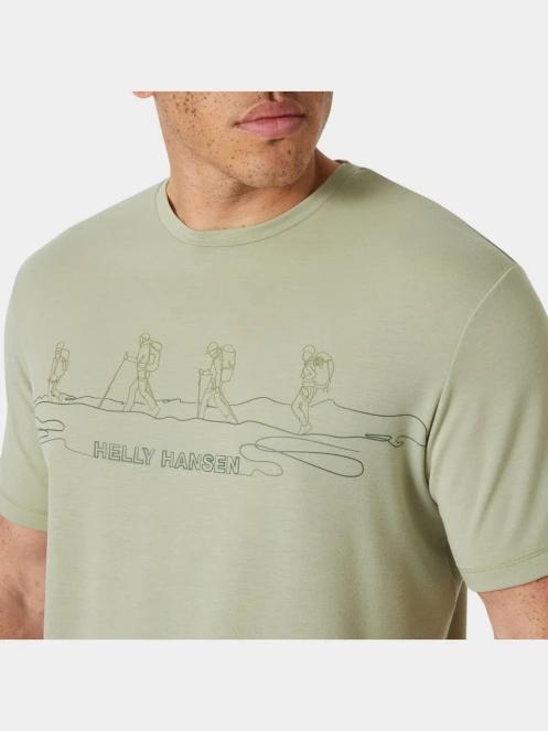 tricou cu maneci scurte pt. barbati Helly Hansen Skog Graphic T-Shirt oliv 4
