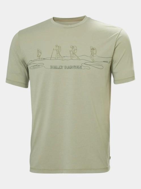tricou cu maneci scurte pt. barbati Helly Hansen Skog Graphic T-Shirt oliv 6