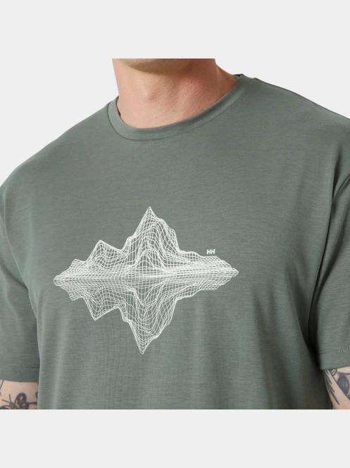 tricou cu maneci scurte pt. barbati Helly Hansen Skog Graphic T-Shirt gri 4