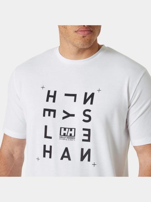 tricou cu maneci scurte pt. barbati Helly Hansen Skog Graphic T-Shirt alb 4