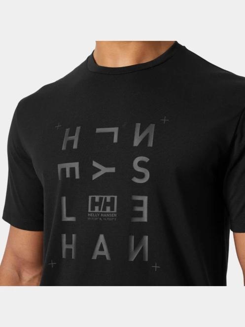 tricou cu maneci scurte pt. barbati Helly Hansen Skog Graphic T-Shirt negru 4