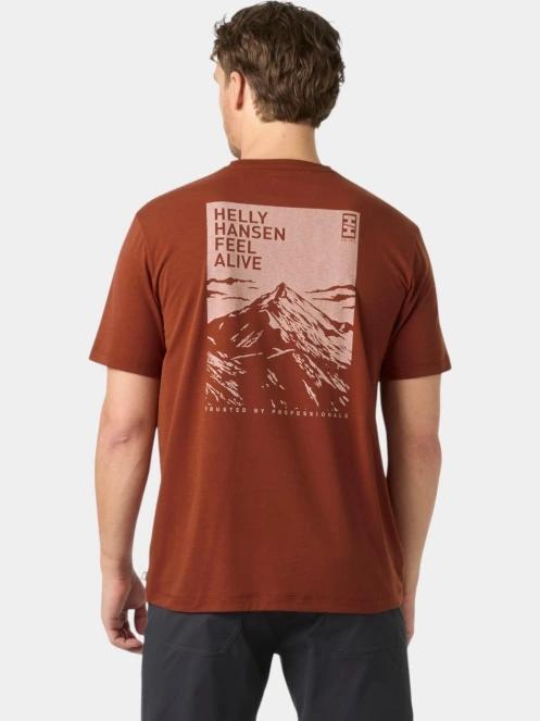 tricou cu maneci scurte pt. barbati Helly Hansen Skog Graphic T-Shirt portocaliu 3
