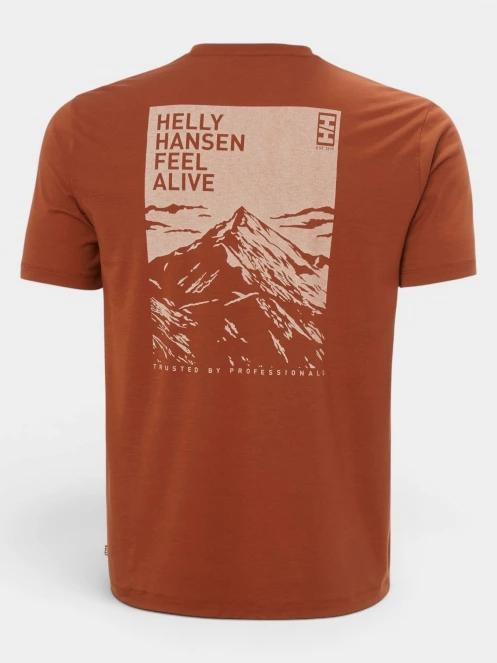 tricou cu maneci scurte pt. barbati Helly Hansen Skog Graphic T-Shirt portocaliu 6