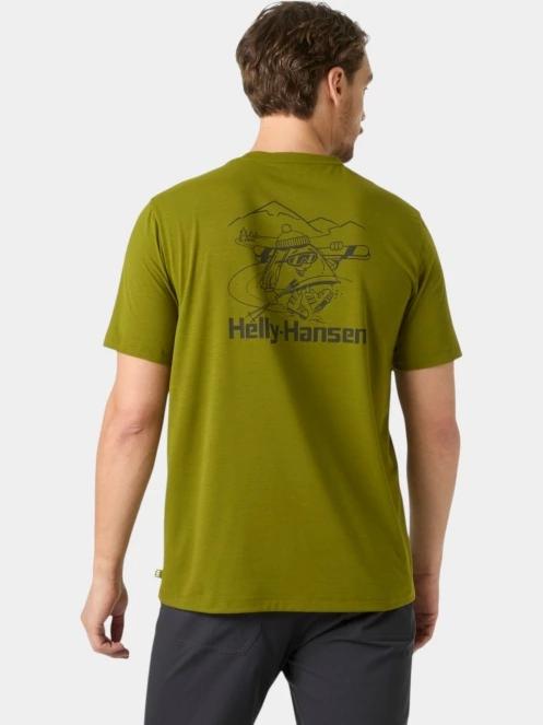 tricou cu maneci scurte pt. barbati Helly Hansen Skog Graphic T-Shirt verde 3