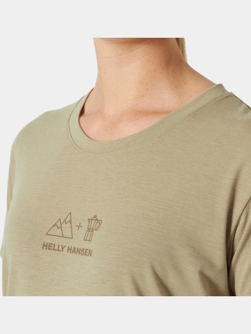 tricou cu maneci scurte pt. femei Helly Hansen W Skog Graphic Tee oliv 4
