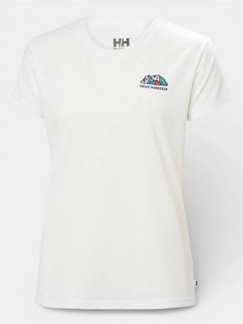 tricou cu maneci scurte pt. femei Helly Hansen W Skog Graphic Tee alb 6