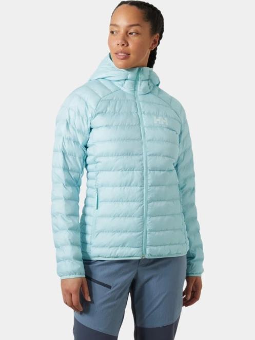 geaca de drumetie pt. femei Helly Hansen W Banff Hooded Insulator albastru deschis 2
