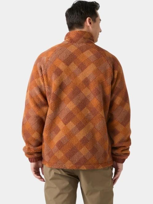 pulover polar pt. barbati Helly Hansen Panorama Printed Pile Snap portocaliu 3