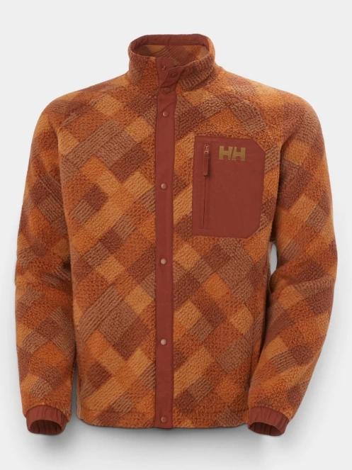pulover polar pt. barbati Helly Hansen Panorama Printed Pile Snap portocaliu 6